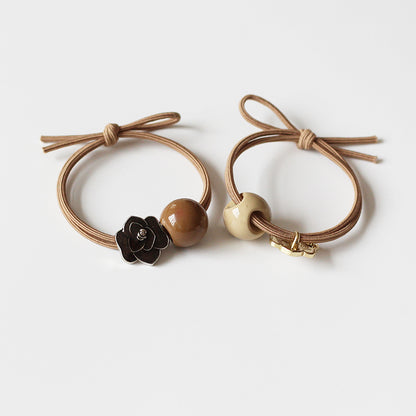 Camellia Hair Tie, High-end Hair Loop for Women, Elastic for Hairstyles