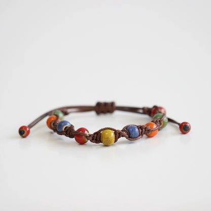 Handwoven Jingdezhen Couple Bracelets - Vintage Porcelain Jewelry