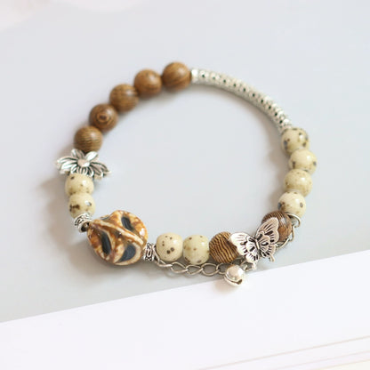 Ethnic Butterfly Ceramic Bracelet - Versatile Women's Jewelry