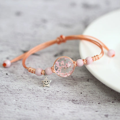 Glass Terrarium Bracelet - Preserved Flower Jewelry