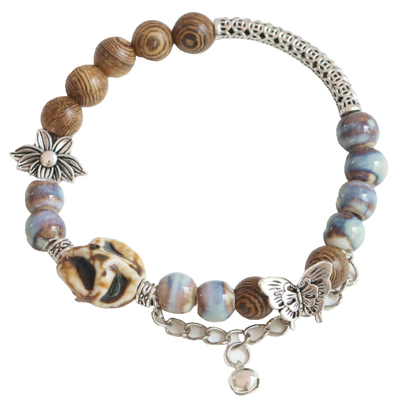 Ethnic Butterfly Ceramic Bracelet - Versatile Women's Jewelry