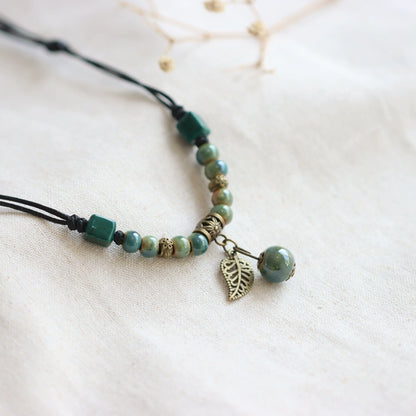 Ceramic Pendant Necklace - Artistic Bohemian Jewelry