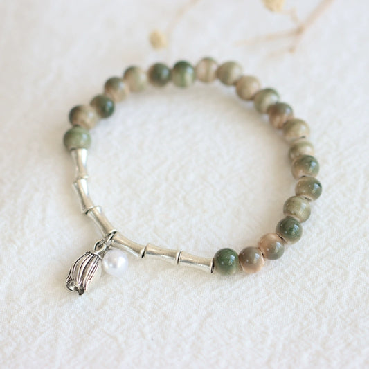 Bamboo-Style Porcelain Bracelet - Scholar's Jewelry