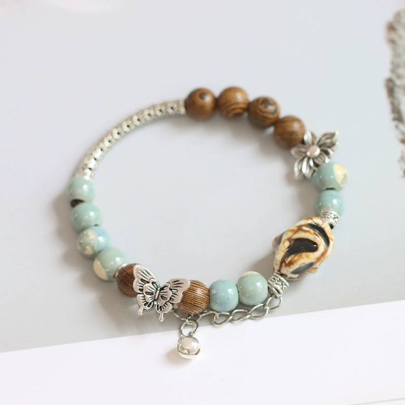 Ethnic Butterfly Ceramic Bracelet - Versatile Women's Jewelry