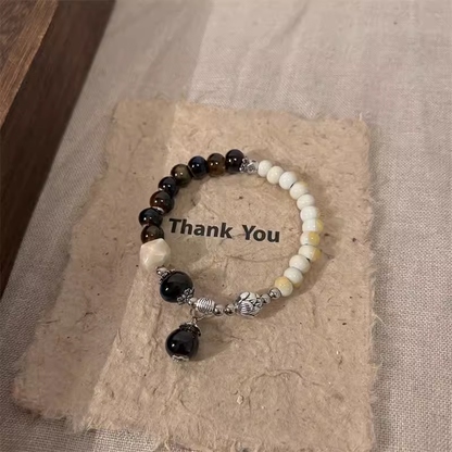Porcelain Glaze Gradient Color Beaded Bracelet for Women - A Versatile and Sophisticated Accessory