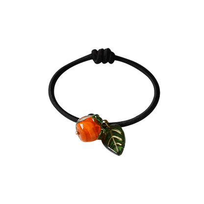 Persimmon Wish Bracelet Hair Tie - Cute Trendy Lucky Hair Accessory, New Simple and Elegant Small Elastic Hair Band
