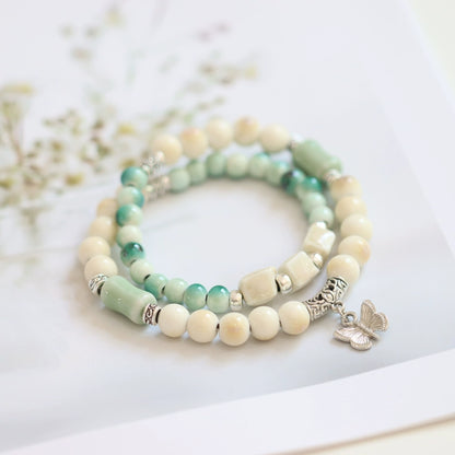 Layered Butterfly Porcelain Bracelet - Fresh Jewelry