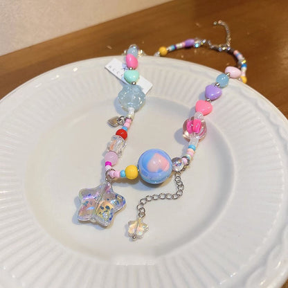 Candy-colored Necklace for Women - The New Summer Arrival of a Girlish Multicolored Bead Necklace