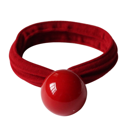 Red Hair Tie Stylish Hairband High Elasticity Durable Simple Design For Women Elegant Hair Rope