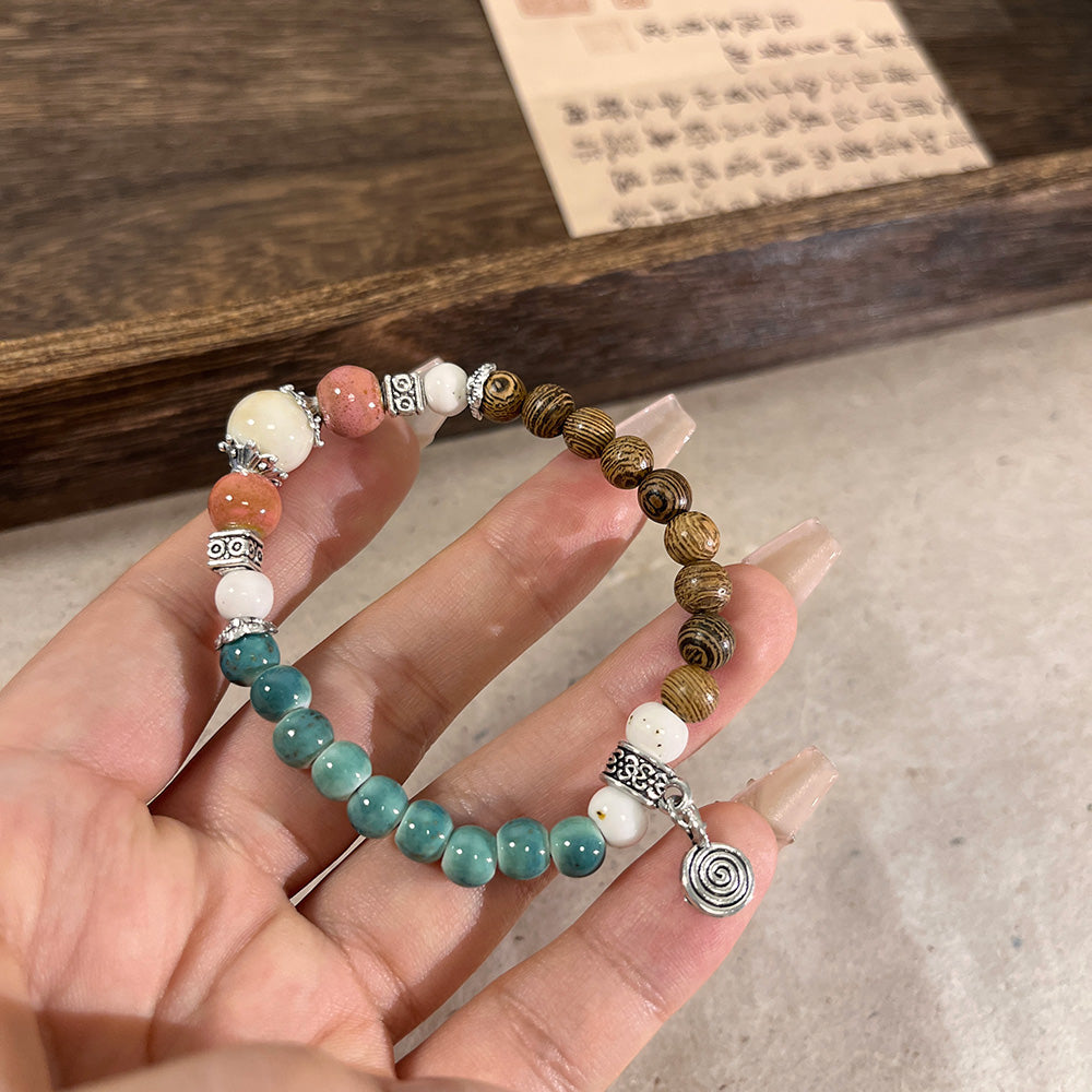 Artistic Retro Porcelain Bracelet - Porcelain Bead Accessory