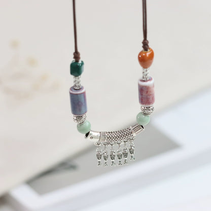 Ceramic Pendant Necklace - Neo-Traditional Jewelry