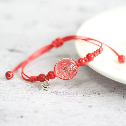 Glass Terrarium Bracelet - Preserved Flower Jewelry