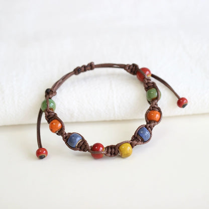 Handwoven Jingdezhen Couple Bracelets - Vintage Porcelain Jewelry