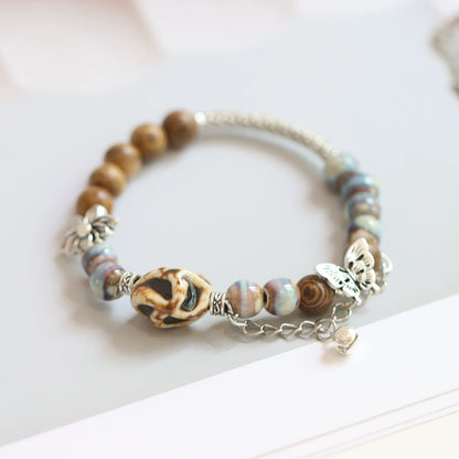 Ethnic Butterfly Ceramic Bracelet - Versatile Women's Jewelry