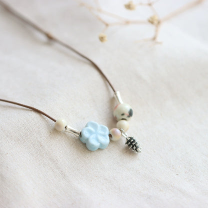 Ceramic Pendant Necklace - Artistic Bohemian Jewelry