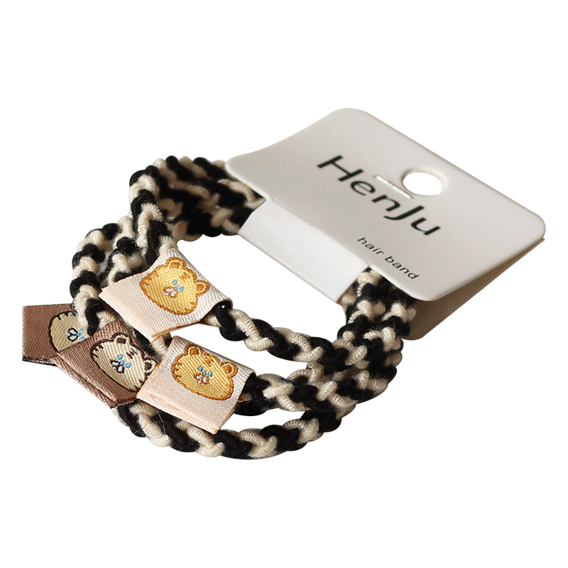 4-Pack Braided Hair Ties Women New Elegant Elastic Simple Ponytail Bands