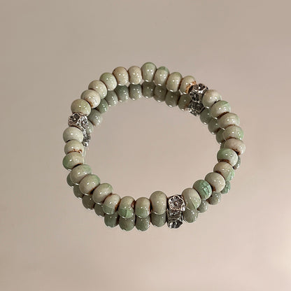 Elegance Porcelain Bead Bracelet for Women -  New Hit for Girls and Couples.