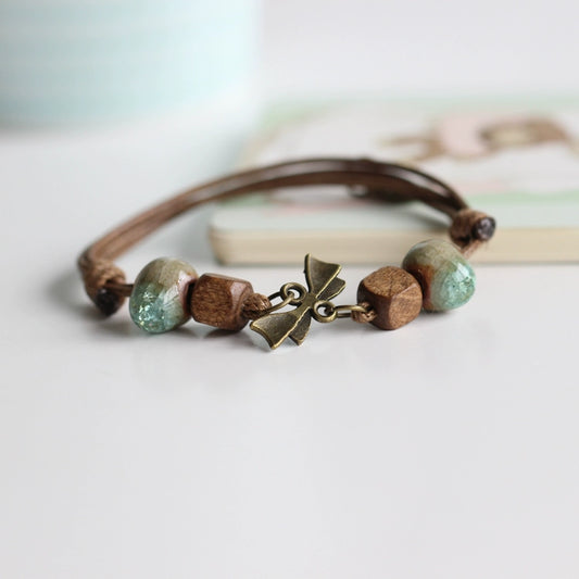 Handcrafted Jingdezhen Ceramic Bracelet - Artisan Jewelry