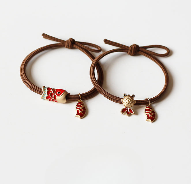 Leaping Dragon Gate Hair Tie - 2024 New Trendy Student Hair Band, Lucky Elastic for Women's Hair Ties
