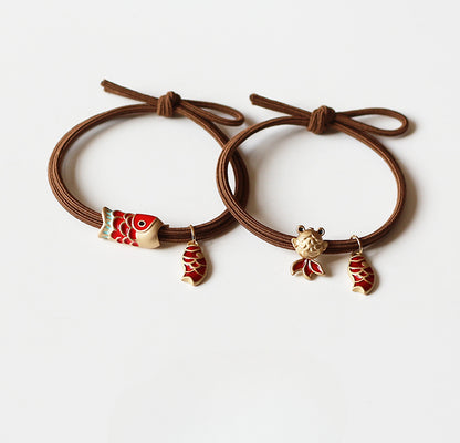 Leaping Dragon Gate Hair Tie - 2024 New Trendy Student Hair Band, Lucky Elastic for Women's Hair Ties