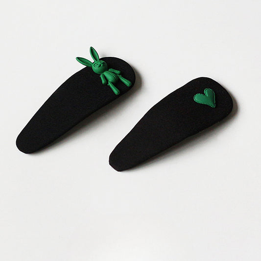 Elegant Green Hairpin, Trendy Side Clip for Stylish Hair Accessories