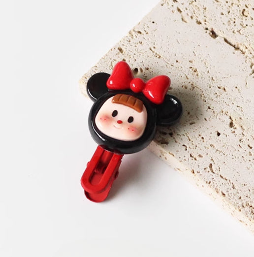 Smiling Girl Hair Clips - 2024 New Cute Bang Clips, Exquisite Side Clips and Hairpins for Forehair