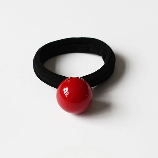 Red Hair Tie Stylish Hairband High Elasticity Durable Simple Design For Women Elegant Hair Rope