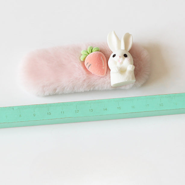Furry Bunny Hair Clips, Cute And Trendy For Women To Style Hair