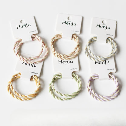 Cream Hair Tie Women Simple Elegant Ponytail Band New Hair Elastic