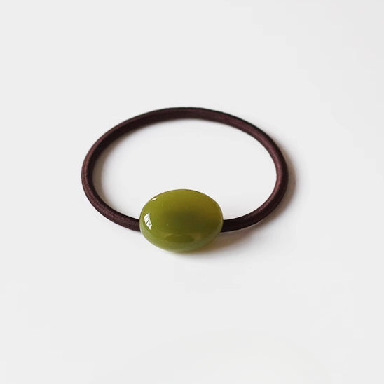 Textured Oval Hair Tie Thick Elastic Band Women New Simple Ponytail Hair Accessory