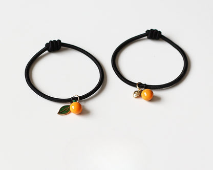 Persimmon Wish Bracelet Hair Tie - Cute Trendy Lucky Hair Accessory, New Simple and Elegant Small Elastic Hair Band