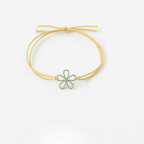 Fresh and Elegant Hair Ties for Women - Korean Trendy Hollow Flower Minimalist Hair Loops and Ponytail Elastic Bands