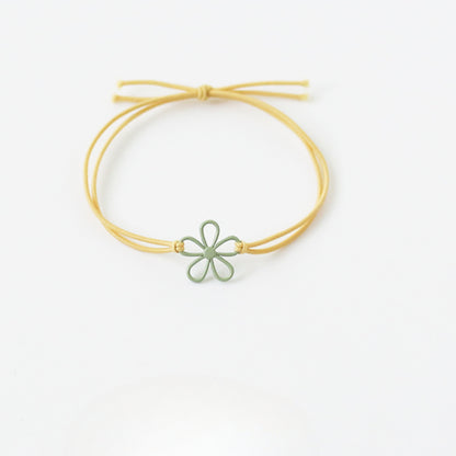 Fresh and Elegant Hair Ties for Women - Korean Trendy Hollow Flower Minimalist Hair Loops and Ponytail Elastic Bands