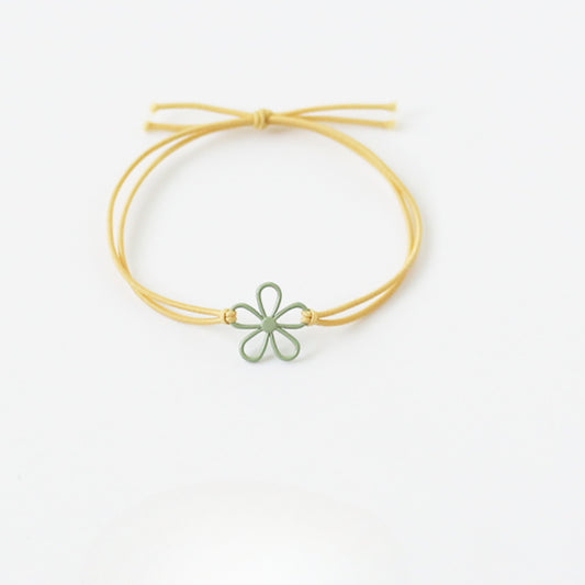 Fresh and Elegant Hair Ties for Women - Korean Trendy Hollow Flower Minimalist Hair Loops and Ponytail Elastic Bands