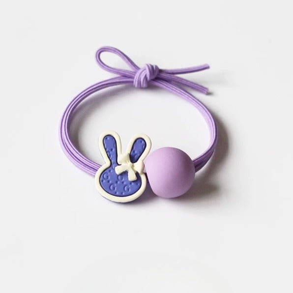 Periwinkle Blue Elastic Bands, Japanese and Korean Inspired Elegant Hair Ties for Women's Hair Loops