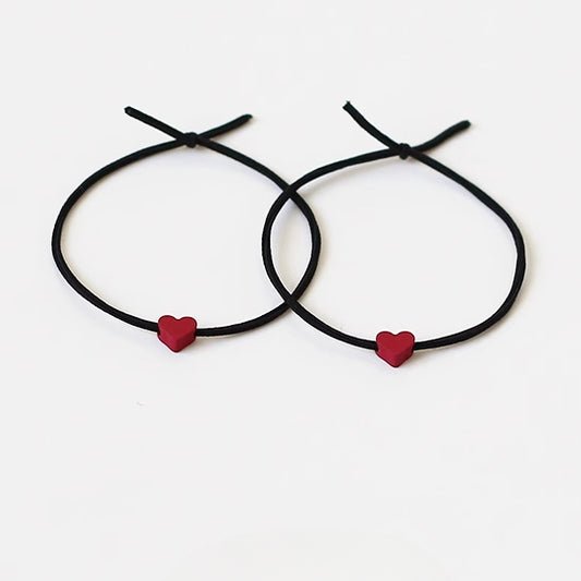Heart Hair Ties For Couples, Two-In-One And Stylish For Women And Men To Tie Hair