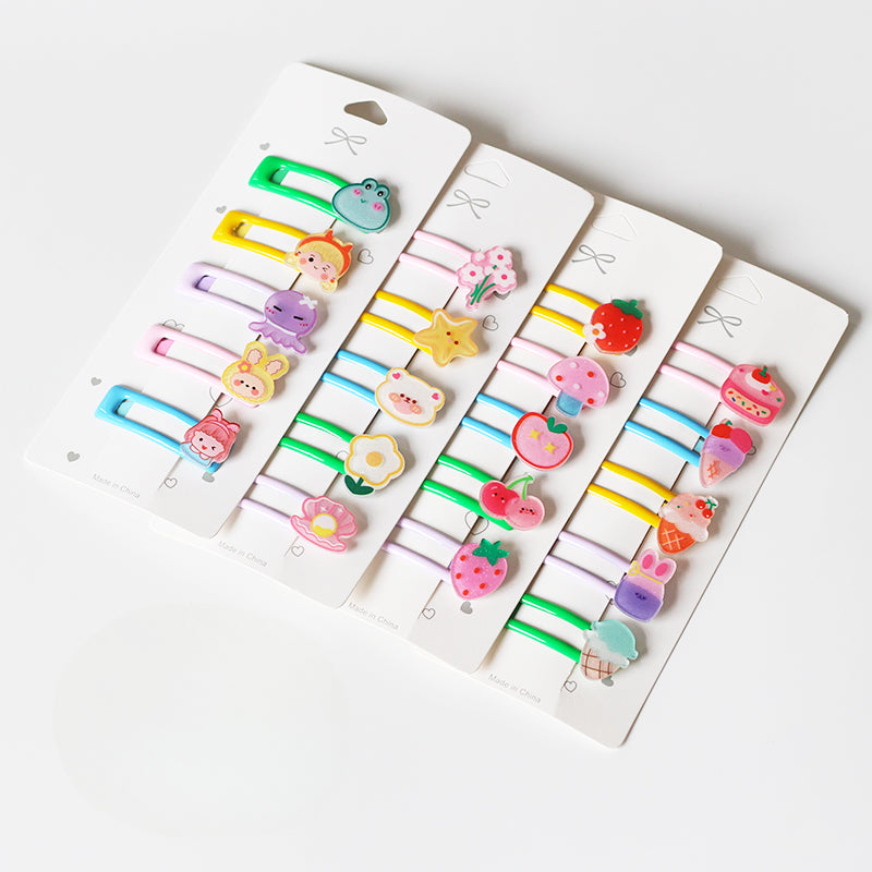 5-Piece Hair Clip Set - Cute Bang Clips, Forehead Hairpins, Sweet Girly Side Hair Clips and Accessories