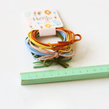 Simple Bow Hair Ties, Sweet And Basic For Girls To Tie Hair Six-Piece Set