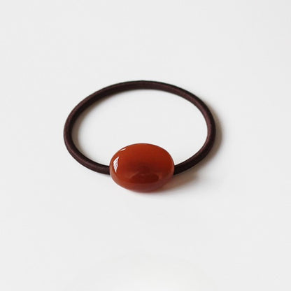 Textured Oval Hair Tie Thick Elastic Band Women New Simple Ponytail Hair Accessory