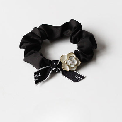 Camellia Hair Tie - Trendy Elegant Hair Accessory, 2024 New High-End Elastic Band for Women's Hair Ties