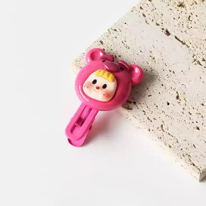 Smiling Girl Hair Clips - 2024 New Cute Bang Clips, Exquisite Side Clips and Hairpins for Forehair