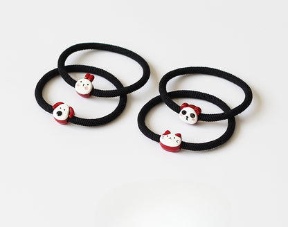 Cute Smiley Face Hair Tie - Korean Style Simple Elastic Band for Tying Hair, Girly Elastic Hair Holder