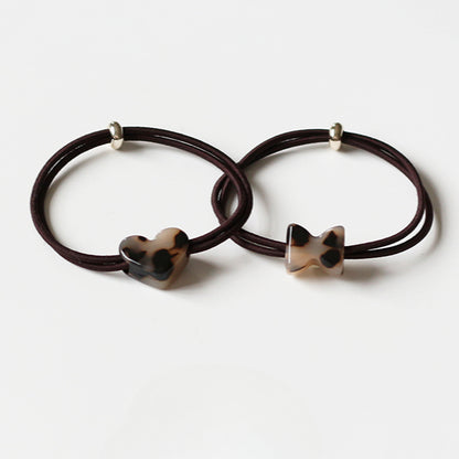 Heart Hair Tie for Women - Simple New Design Elastic Band,Elegant Hair Ties and Small Elastic Hair Loop