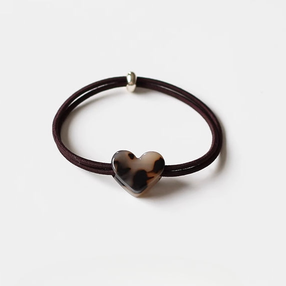 Heart Hair Tie for Women - Simple New Design Elastic Band,Elegant Hair Ties and Small Elastic Hair Loop