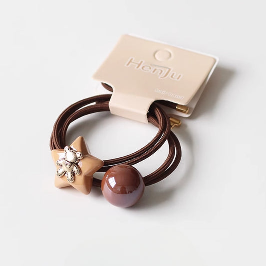 Star-Shaped Pearl Hair Ties, High-End And Durable For Women To Tie Hair