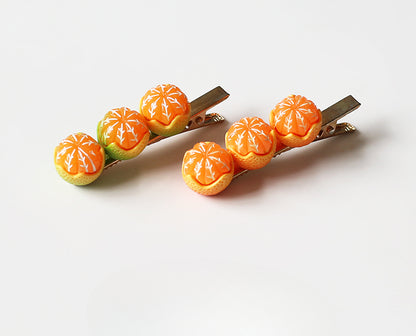 Lucky Orange Hair Clip Women Trendy New Cute Side Hair Accessory Elegant Style