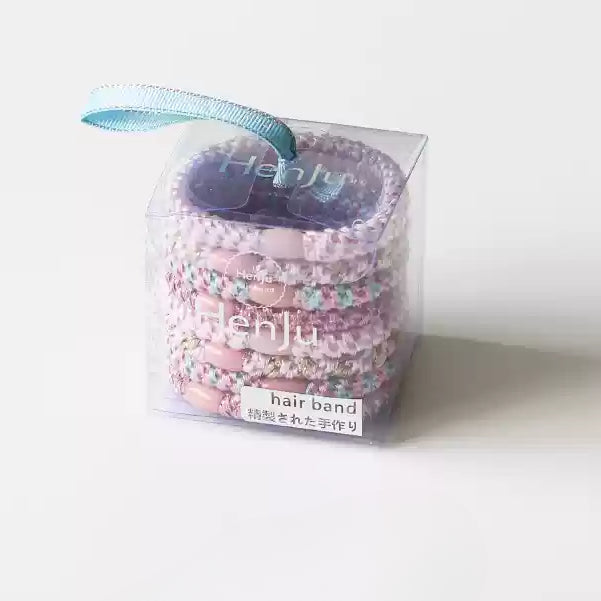 10-Piece Boxed Colorful Woven Hair Tie - Women's Bun Hair Accessory, Trendy Hair Band for Ponytails, Premium and Stylish Hair Accessory