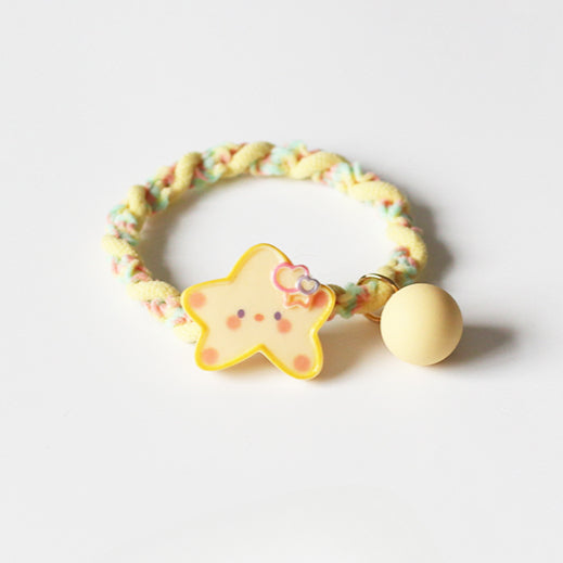Yellow Star Hair Tie, Cute Trendy Elastic, High Elasticity Durable Hair Loop for Ponytails and Updos