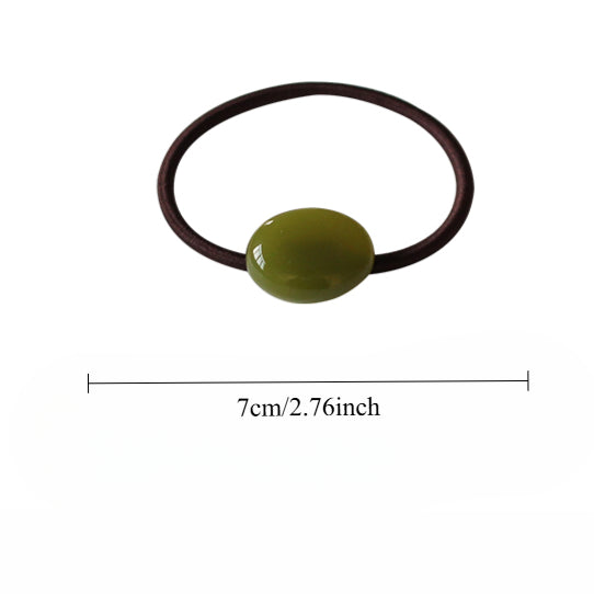 Textured Oval Hair Tie Thick Elastic Band Women New Simple Ponytail Hair Accessory