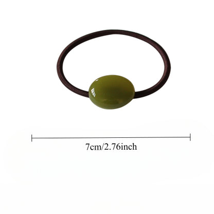 Textured Oval Hair Tie Thick Elastic Band Women New Simple Ponytail Hair Accessory
